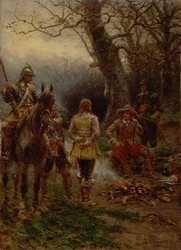 Oliver Cromwell questionando um prisioneiro, 1895